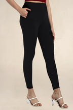 ONE SKY WOMEN BLACK SOLID LEGGINGS
