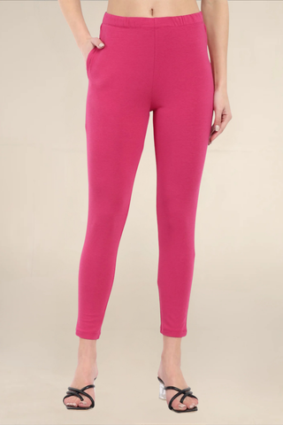 Women Pink Ankle Length Legging