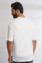 ONE SKY MEN WHITE GRAPHIC PRINTED T SHIRT