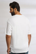ONE SKY MEN WHITE GRAPHIC PRINTED T SHIRT
