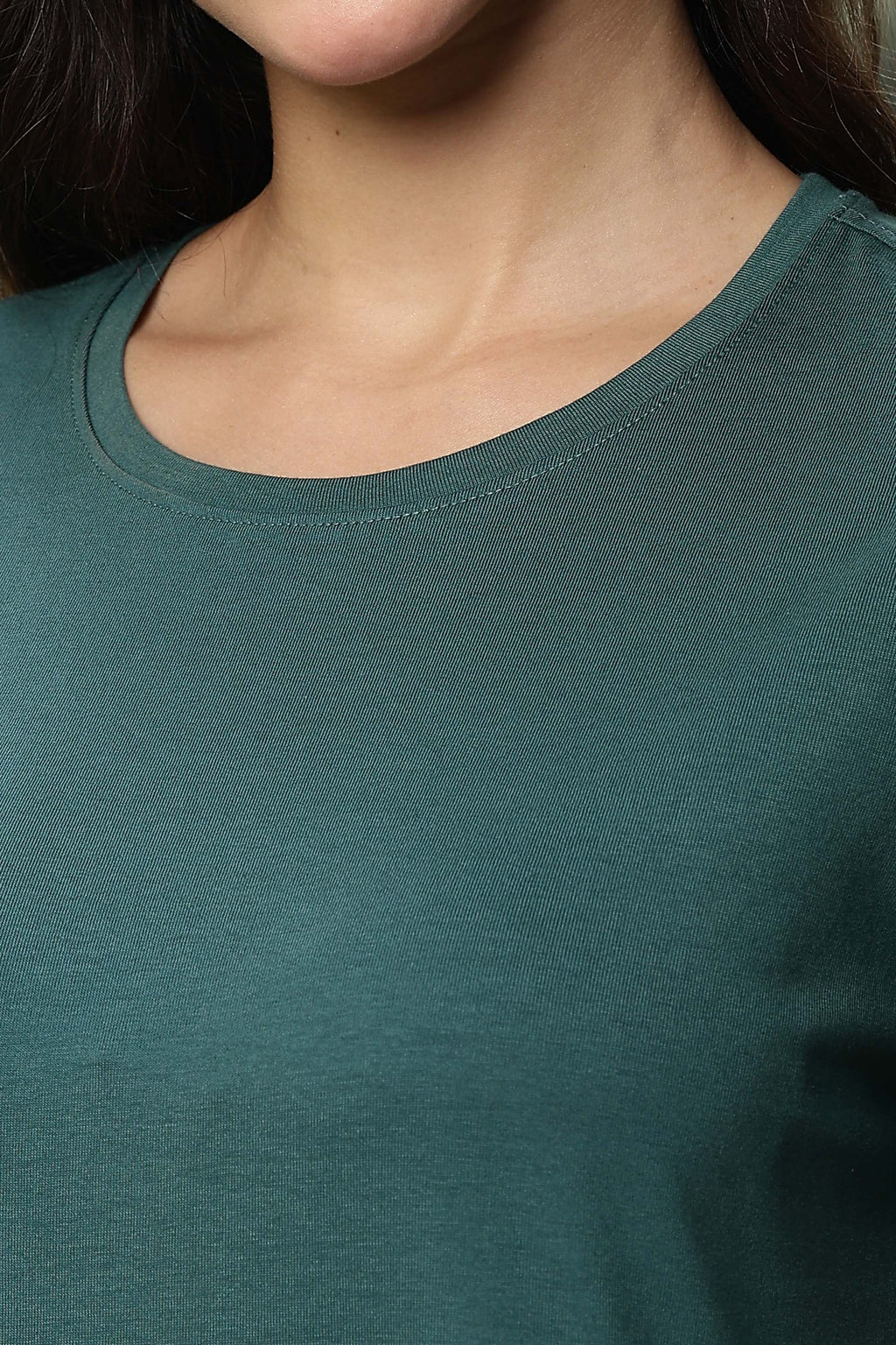 WOMEN GREEN T SHIRT
