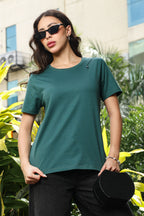 WOMEN GREEN T SHIRT