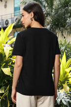 WOMEN BLACK T SHIRT