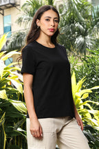 WOMEN BLACK T SHIRT