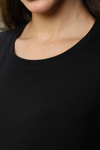 WOMEN BLACK T SHIRT