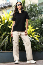 WOMEN BLACK T SHIRT