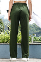 WOMEN GREEN STRAIGHT FIT BOTTOM