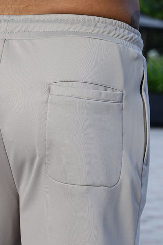 Men's Mid-Rise Typography Printed Casual Shorts | Polyester-Spandex Flat Front with Drawstring | 4 Pockets