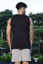 Men's 100% Cotton Sleeveless Tank Top | Typography Printed Round Neck Casual Vest | Pullover Style