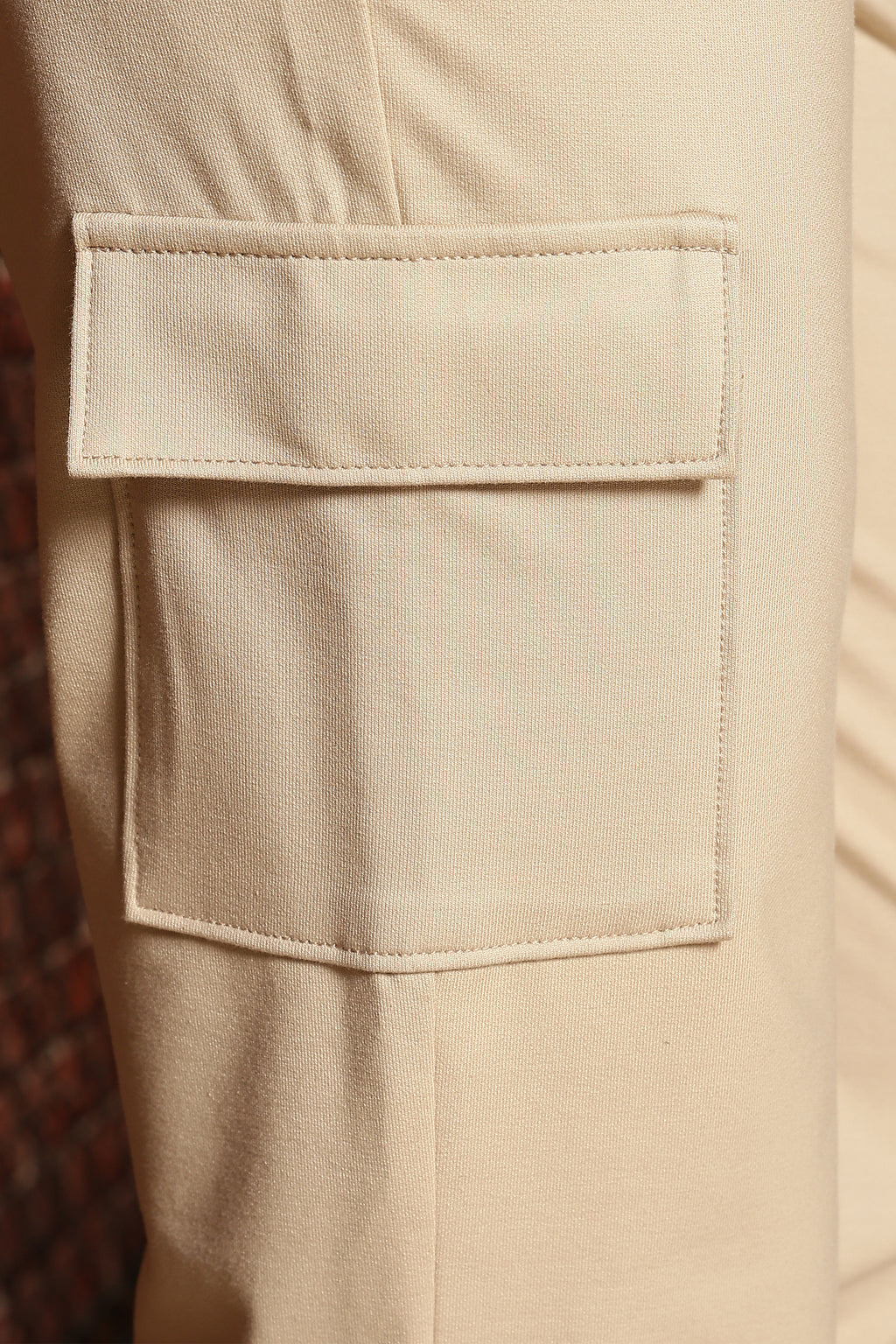 BEIGE COLOR WOMEN SLIT PANT