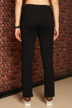 BLACK COLOR WOMEN SLIT PANT