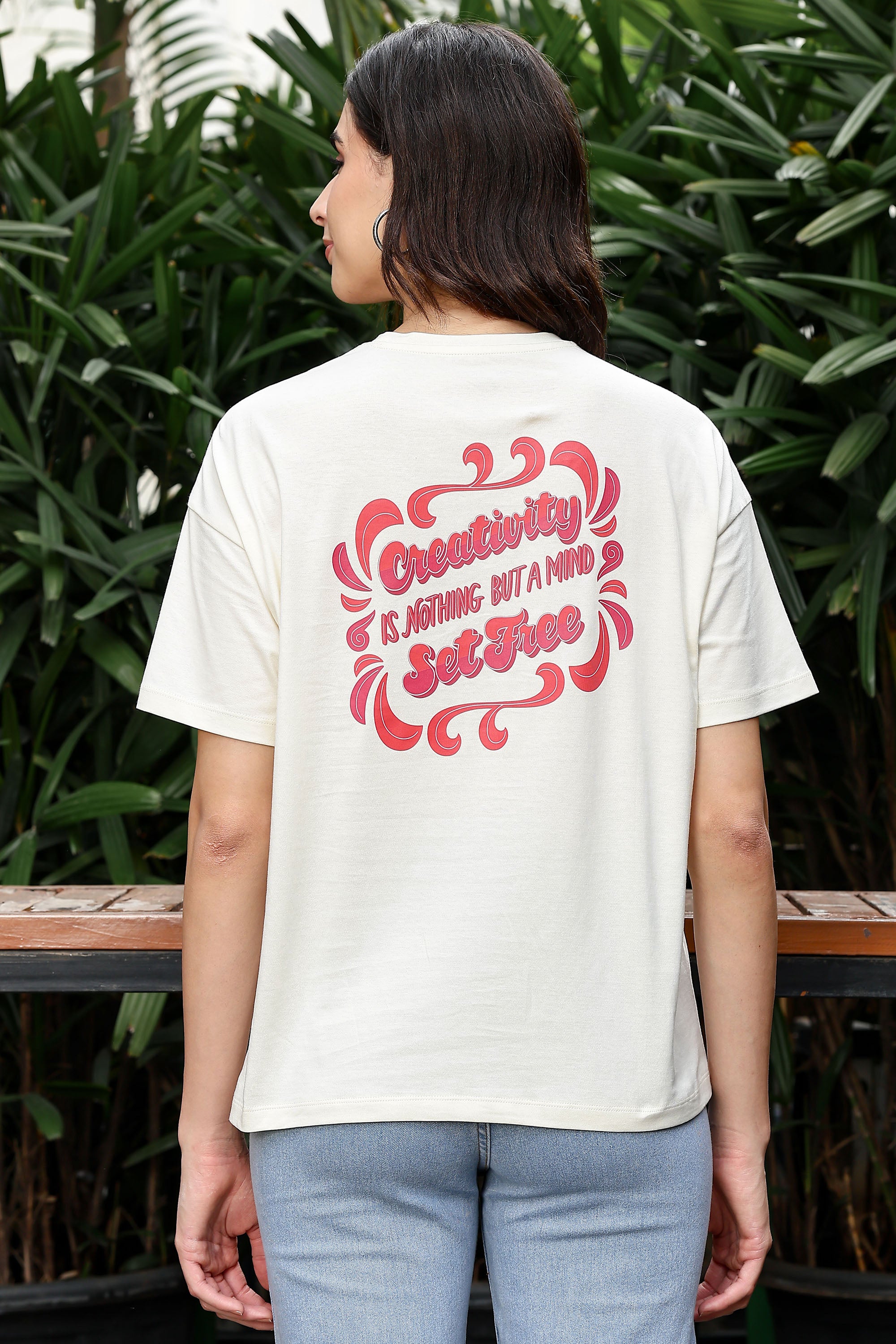 Women’s 100% Cotton Typography Printed T-Shirt | Round Neck Short Sleeves Casual Tee | Pullover Style