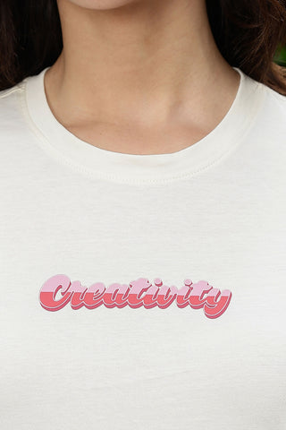 Women’s 100% Cotton Typography Printed T-Shirt | Round Neck Short Sleeves Casual Tee | Pullover Style