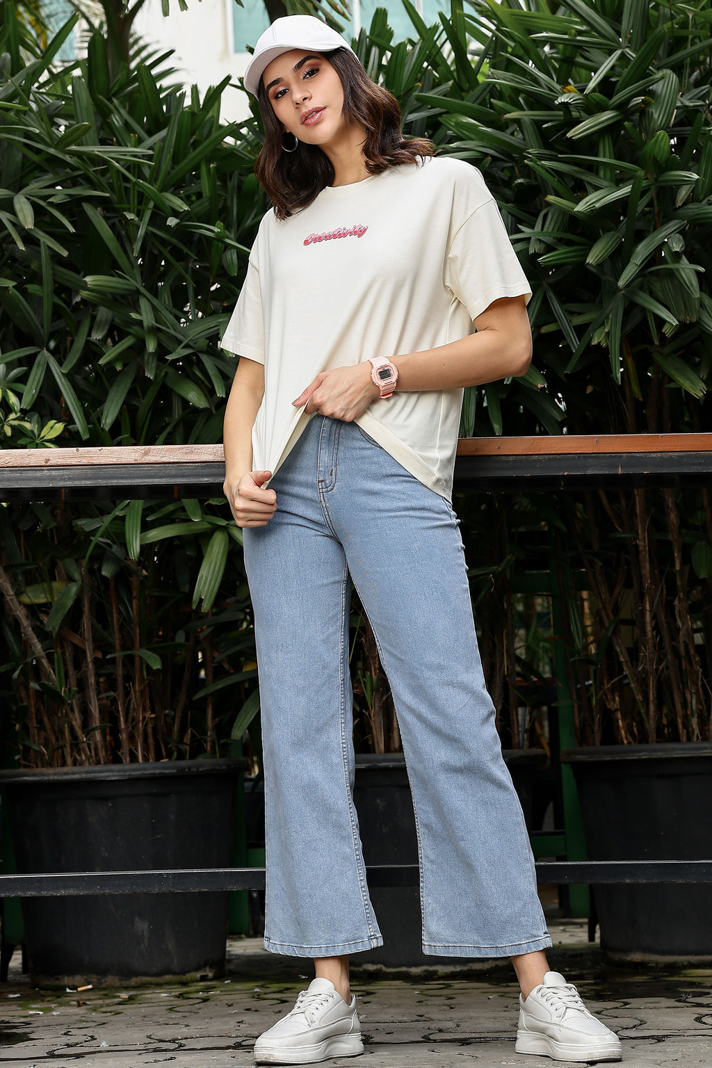 Women’s 100% Cotton Typography Printed T-Shirt | Round Neck Short Sleeves Casual Tee | Pullover Style
