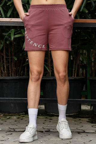 Women's Cotton Bermuda Shorts | Mid-Rise Stretchable Flat Front Shorts with Pockets | Casual Typography Printed Loungewear