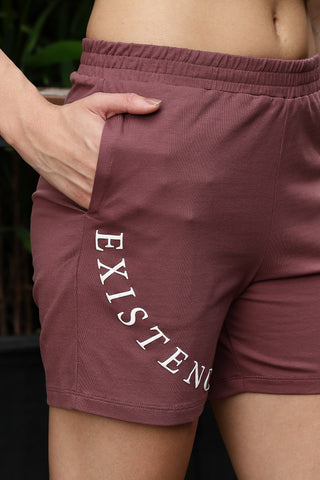 Women's Cotton Bermuda Shorts | Mid-Rise Stretchable Flat Front Shorts with Pockets | Casual Typography Printed Loungewear