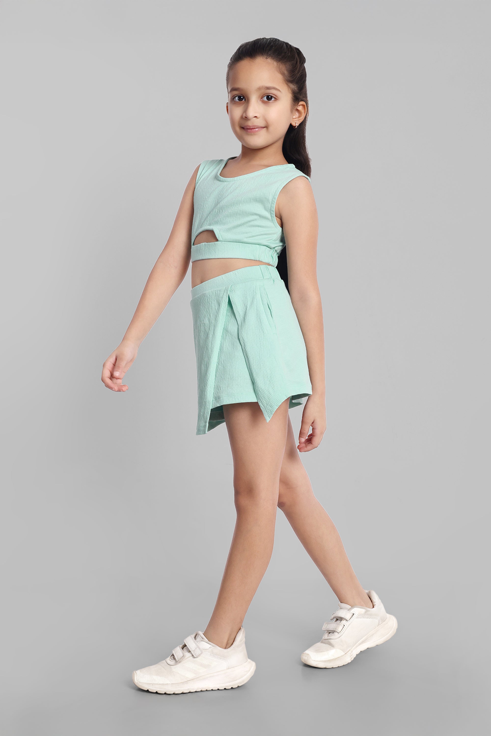 Girls Stylish Top & Skirt Co-ord Set