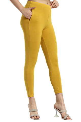 ONE SKY WOMEN MAIZE SOLID LEGGINGS