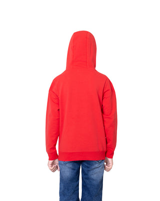 Kids Classic Red Pure Cotton Hoodie