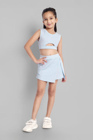 Girls Stylish Top & Skirt Co-ord Set
