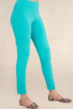 ONE SKY WOMEN AQUA SOLID LEGGINGS