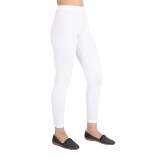 Women White Ankle Length Legging