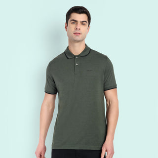 MENS DARK OLIVE POLO TSHIRT