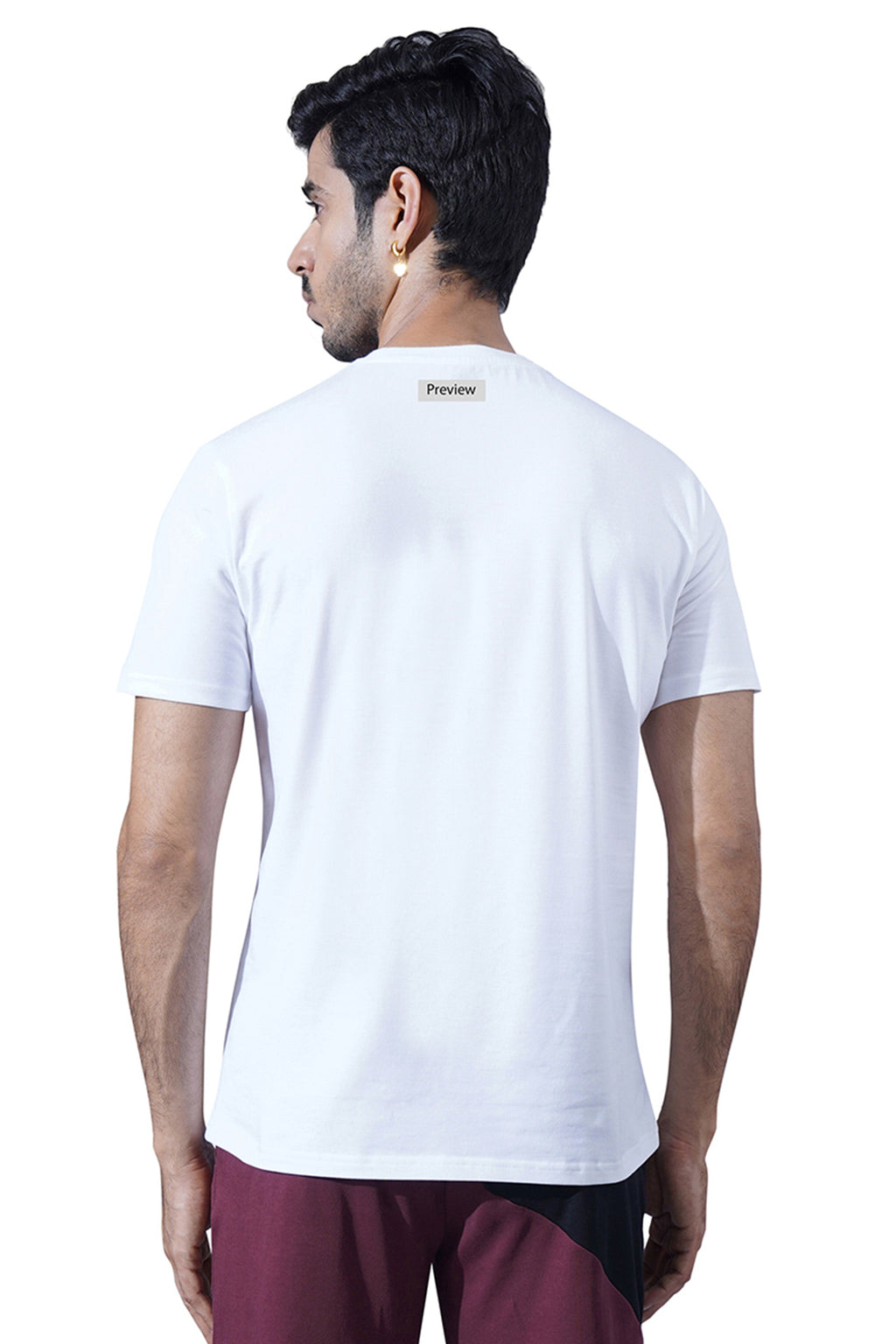 ONE SKY MEN WHITE GRAPHIC PRINTED T SHIRT