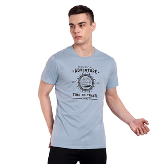 Men Dull Sky Round Neck T-Shirt