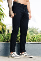 ONE SKY Men’s 100% Cotton Track Pants | Mid Rise Casual Joggers with Drawstring | 2 Pockets | Solid Color | Machine Wash