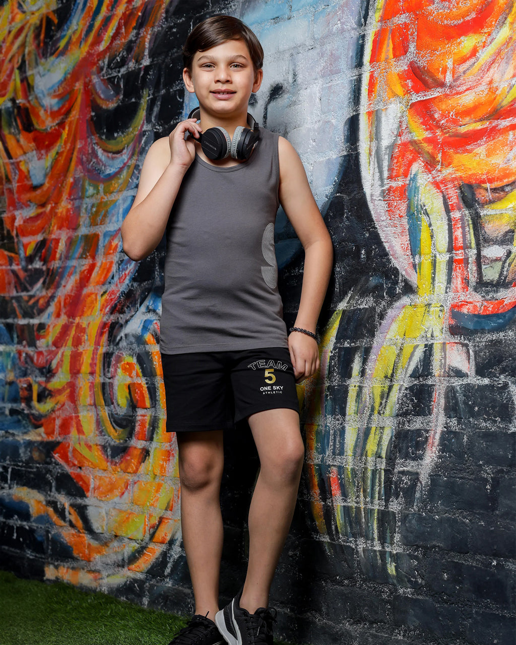 Boys Summer Tank T-Shirt - Cotton Sleeveless Regular Fit Innerwear Tee