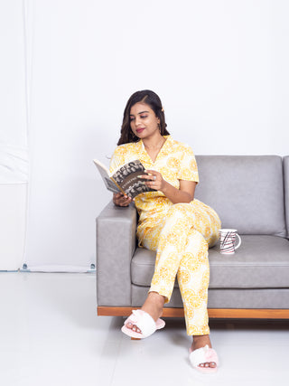 Women White Pyjama Set