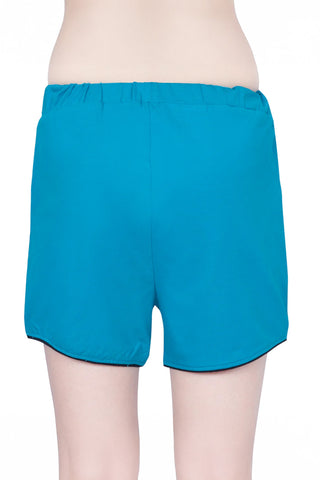 Girls Teal Comfort Cotton Shorts