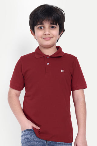 Boys Solid Classic Polo T-shirt - Stylish & Comfortable Everyday Wear