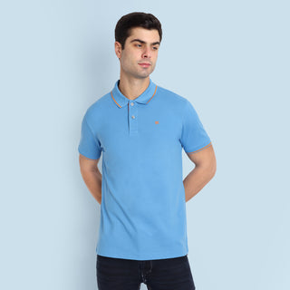 Men French Blue Tipping Polo T-Shirt