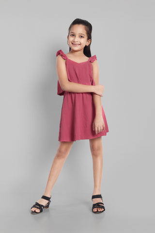 Girls Cotton Sleeveless Dress