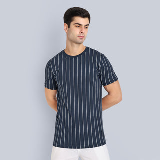 Men Navy Regular Fit Summer T-Shirt