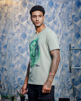 Men's Sea Grass Graphic Tshirt with Rubber Print