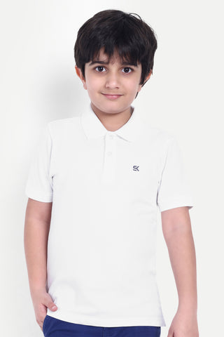 Boys Solid Classic Polo T-shirt - Stylish & Comfortable Everyday Wear