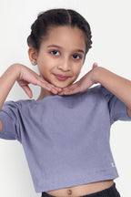 Girls' Cotton Blend Solid Top – Stylish Daily Wear