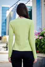 Women's Keyhole Neckline Full Sleeve Top