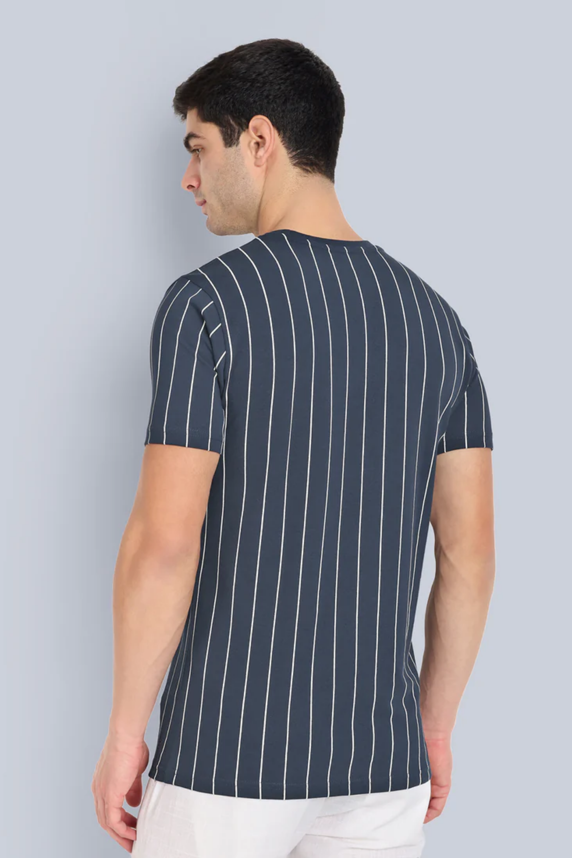 Men Navy Regular Fit Summer T-Shirt