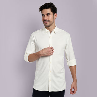 Men White Casual Shirt