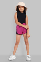Girls Fuchsia Comfort Cotton Shorts