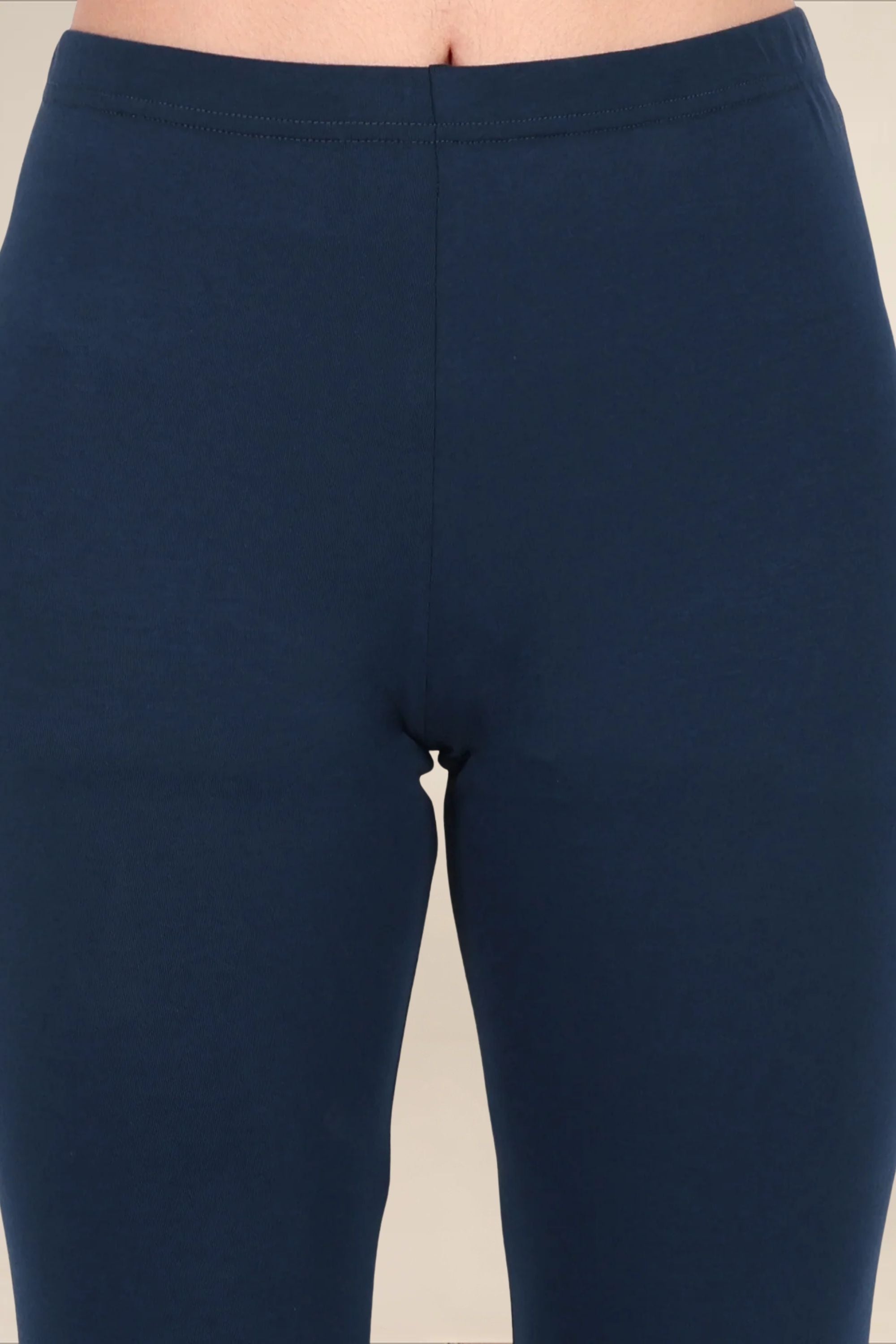 Women Electric Blue Breathable Long Length Legging
