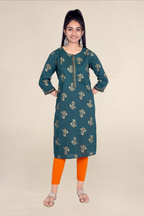 Women Dark Orange Ankle Length Legging