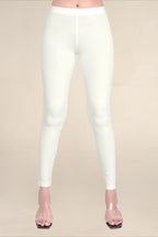 Women Ecru Breathable Long Length Legging