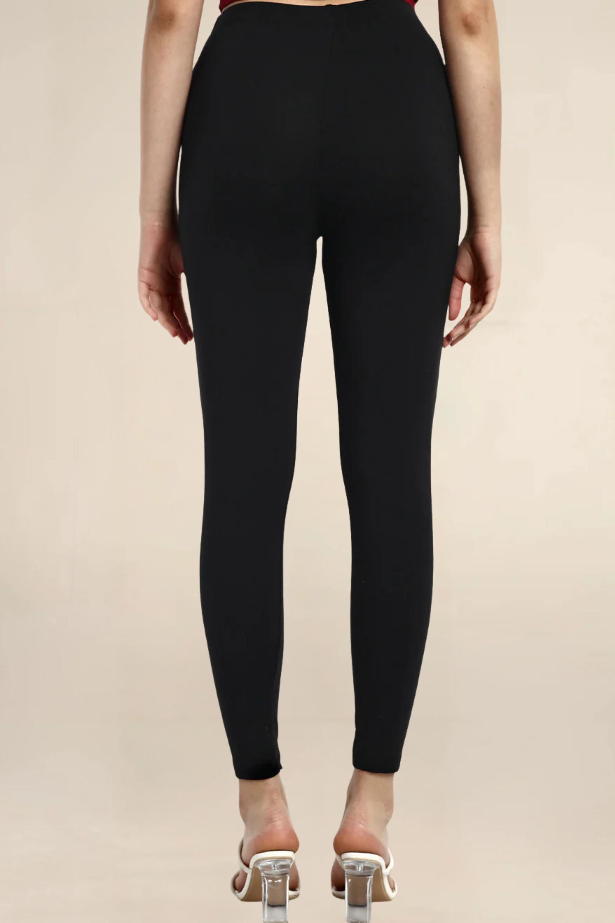 ONE SKY WOMEN BLACK SOLID LEGGINGS