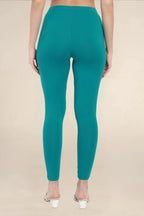 WOMENS JADE GREEN REGULAR LENGTH POCKET LEGGING