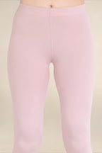 Women Dusty Rose Breathable Long Length Legging